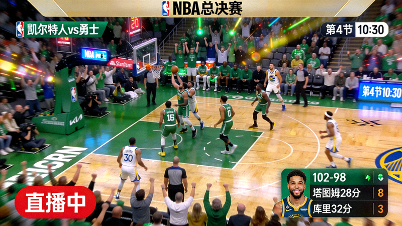NBA总决赛凯尔特人对阵勇士比赛现场直播截图